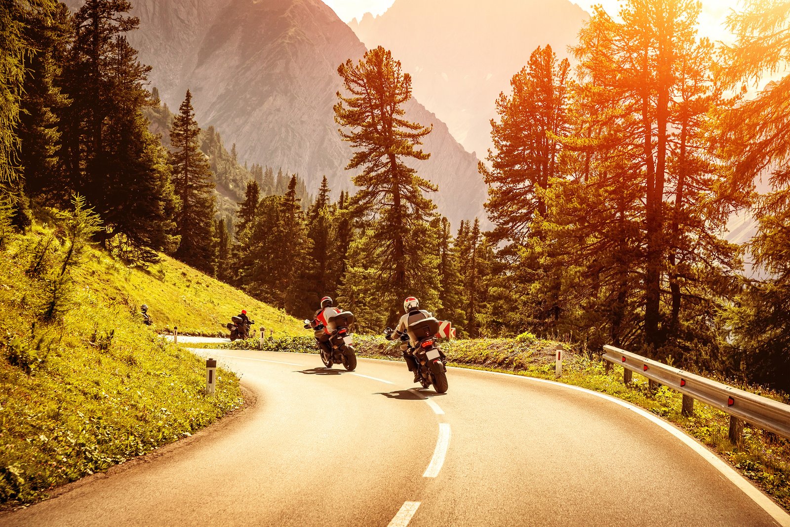 motorcycle sport touring in a group